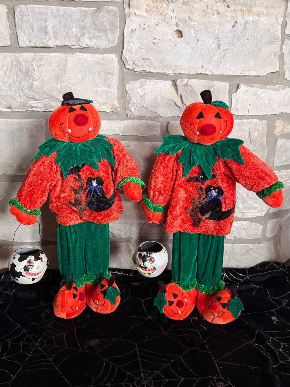 Vintage Vanson International Pumpkin Porch Greeters